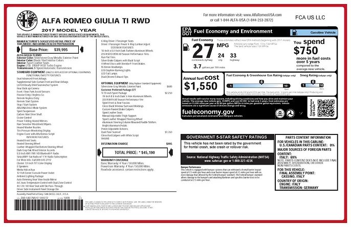 2017 Alfa Romeo Giulia