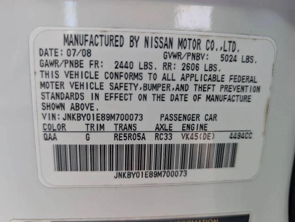 2009 Infiniti M45