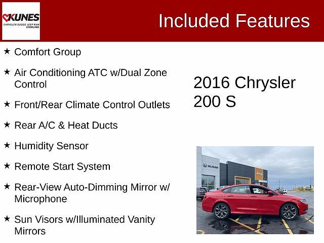 2016 Chrysler 200 S image 1