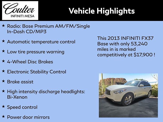 2013 Infiniti FX37