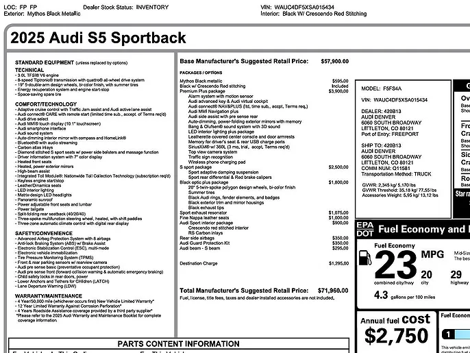 2025 Audi S5